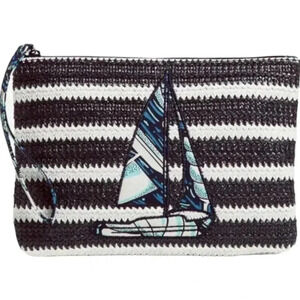 🍀 VERA BRADLEY NWT SHORE ENOUGH STRAW POUCH